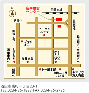 庄内検診センターの地図