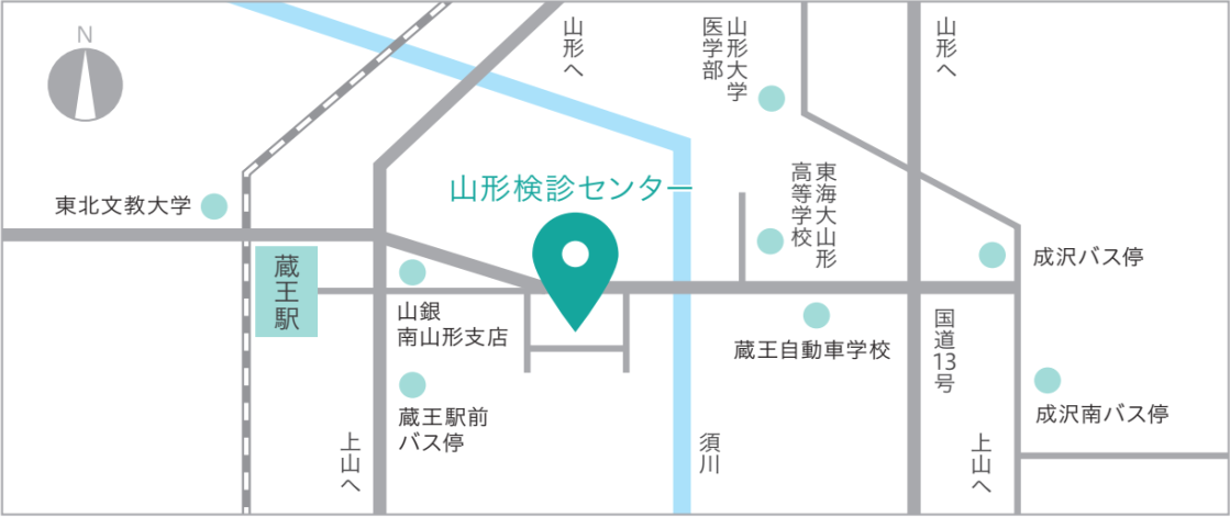 山形検診センターの地図